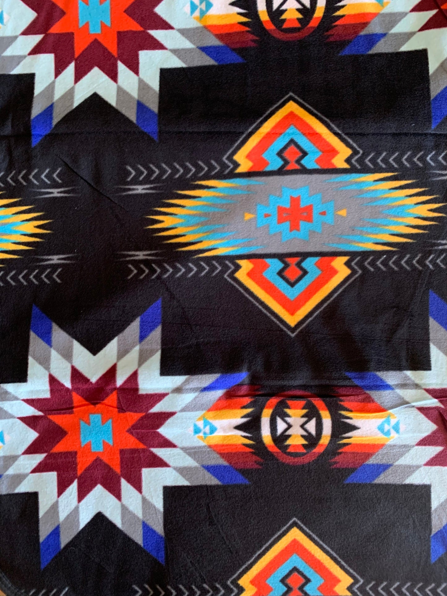 southwest native Style design 9 pieces mixed colors full fleece blanket