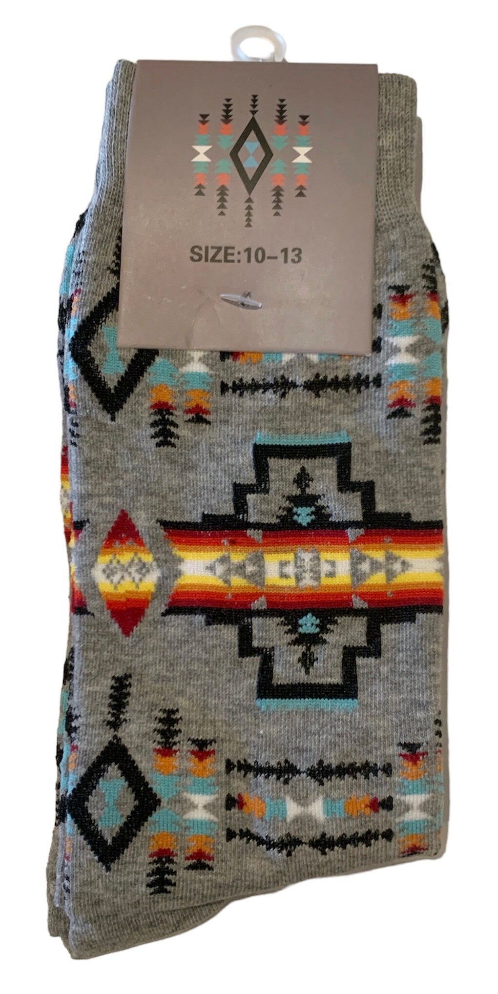 Native American Style Design New Diamond Adult Unisex Socks (9-13)