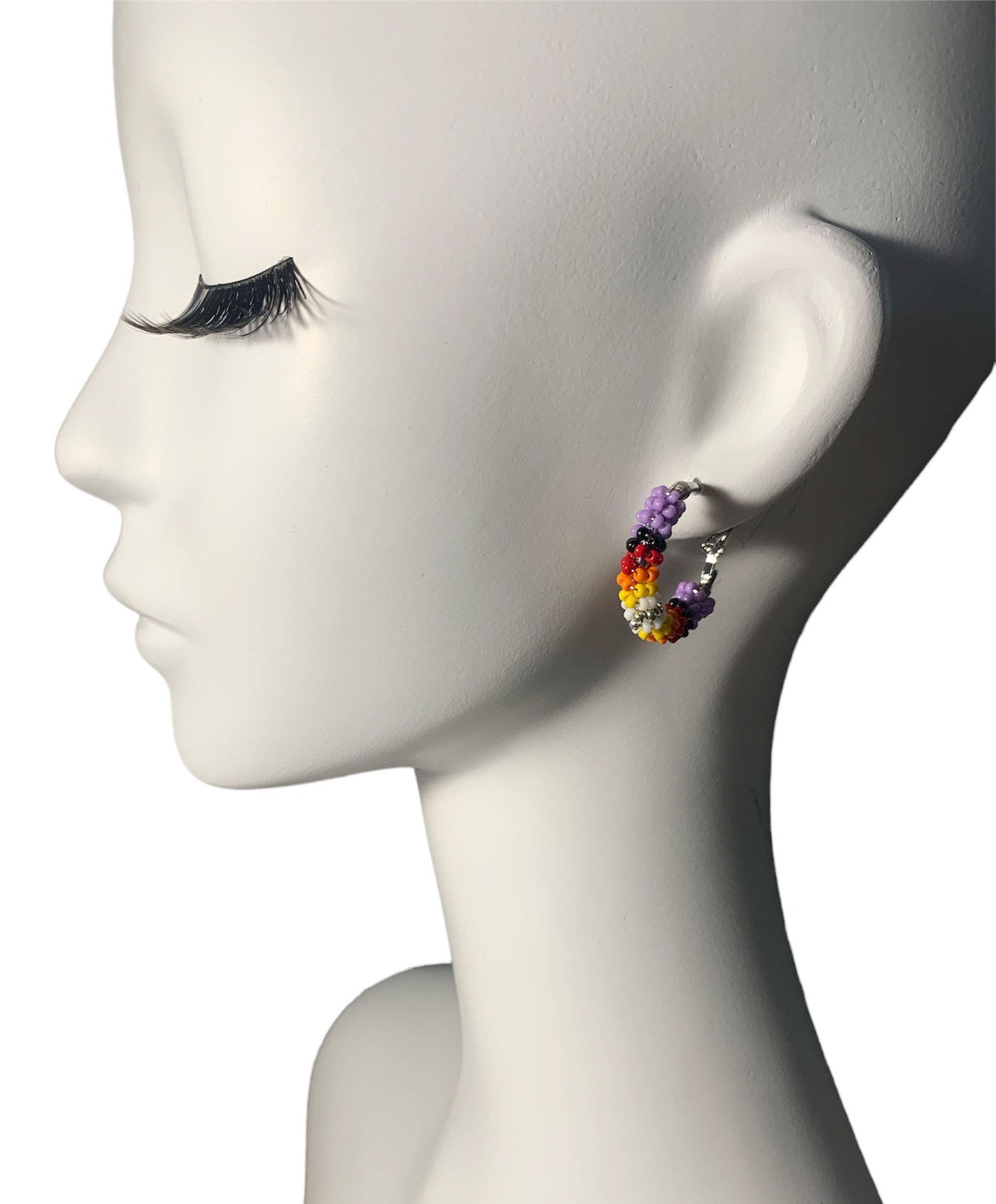 Southwest Style Beaded Boho Hoop Earrings More Colors