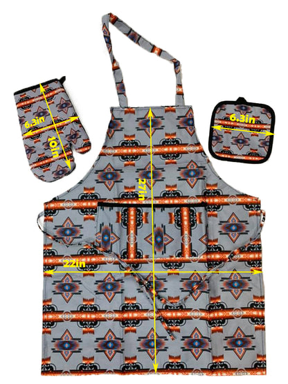 Southwest Native American Style design Apron,Oven Glove