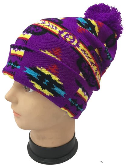 Kids Native American Style Design Kids Knit Hats