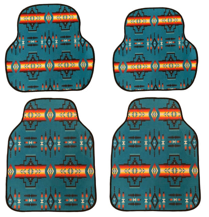 Native American Style Design Car Floor Mats 4PS Car Accessories