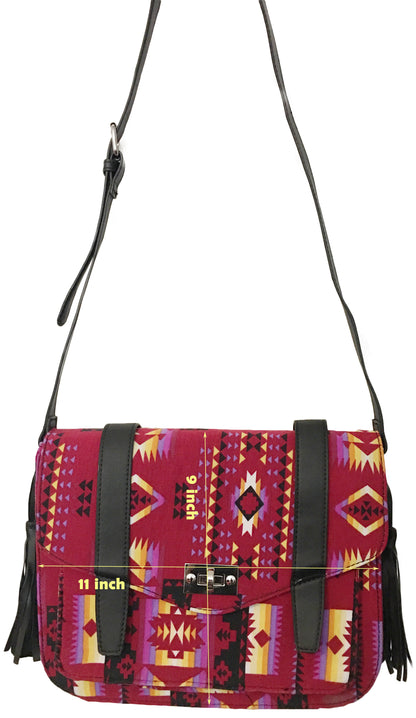 Native American Style crossbody messenger bag