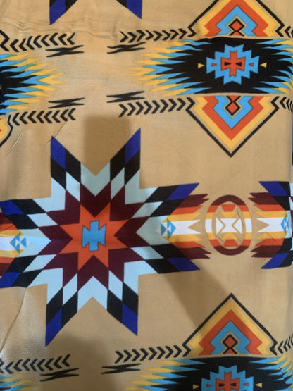 Native American style design fleece blanket full size