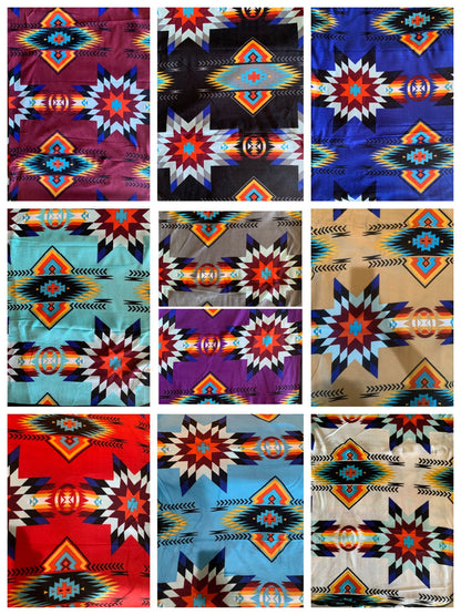 Native American style design fleece blanket full size