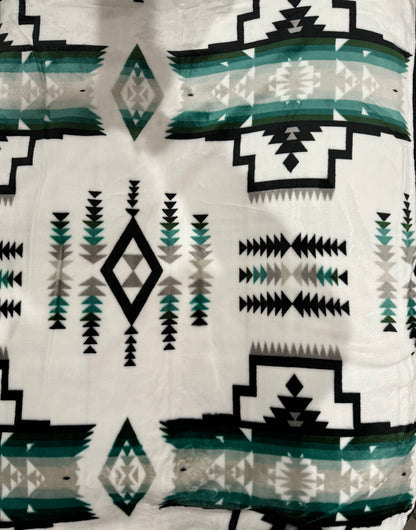 native american Style Design super soft plush reversible Full blanket