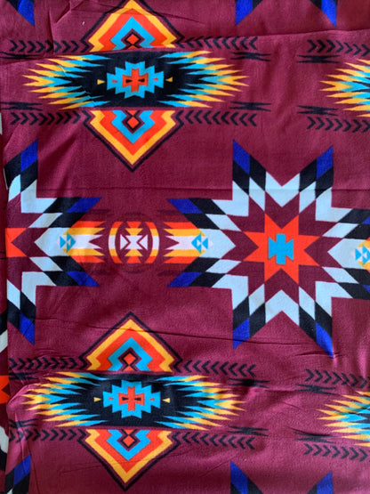 Native American style design fleece blanket full size