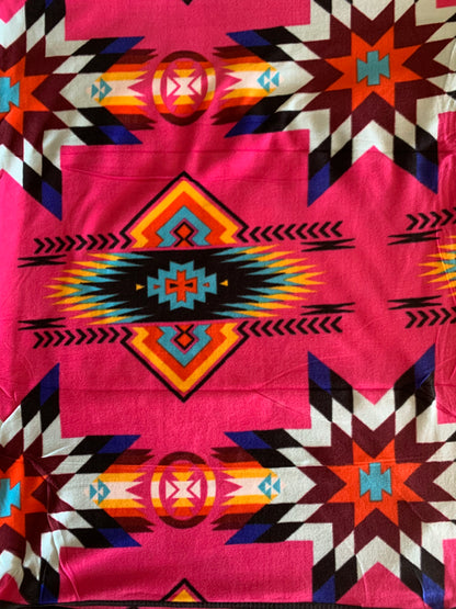 Native American Star Design Throw Size Fleece Blanket