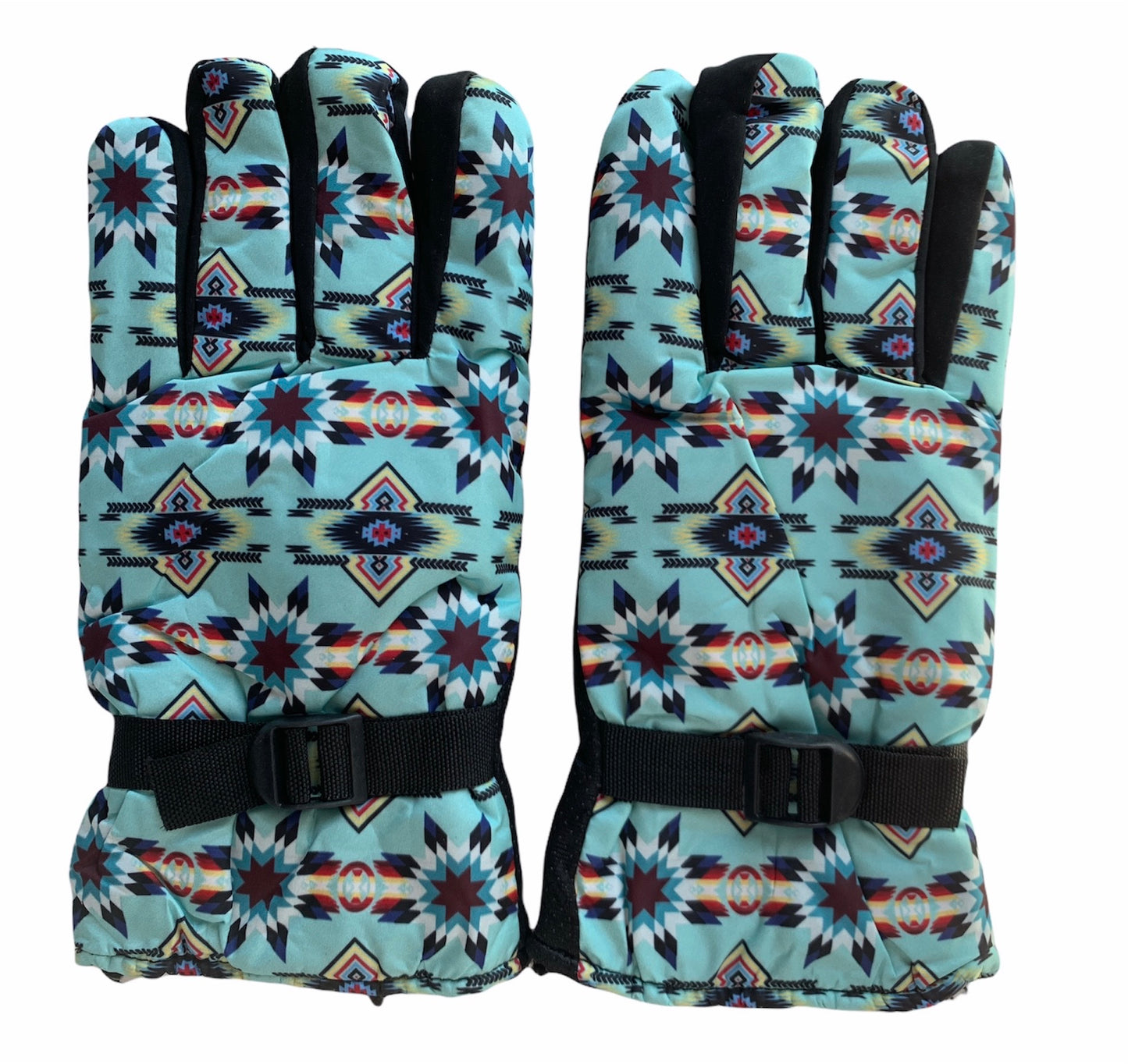 Native American Style Design Winter Outdoor Thick Waterproof Gloves