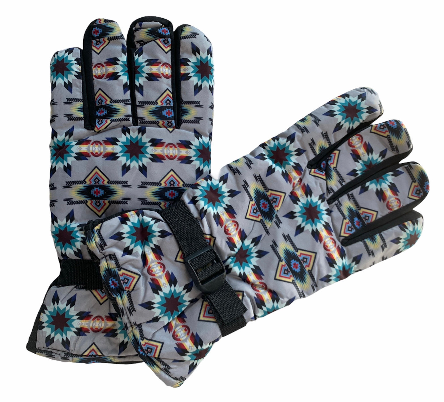 Native American Style Design Winter Outdoor Thick Waterproof Gloves