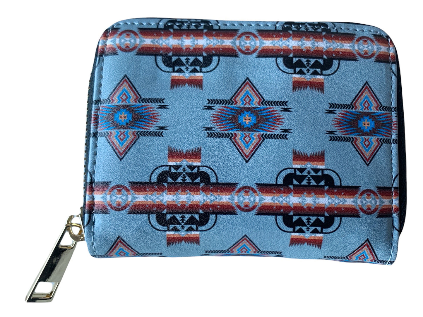 Native American Style Design Small Zipper Wallet