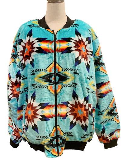 Super Soft Southwest-Inspired Native Zip-Up Bomber Jacket