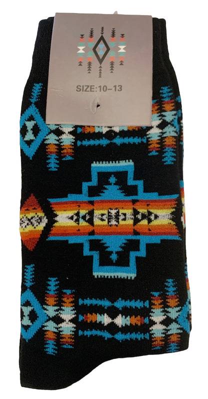 Native American Style Design New Diamond Adult Unisex Socks (9-13)