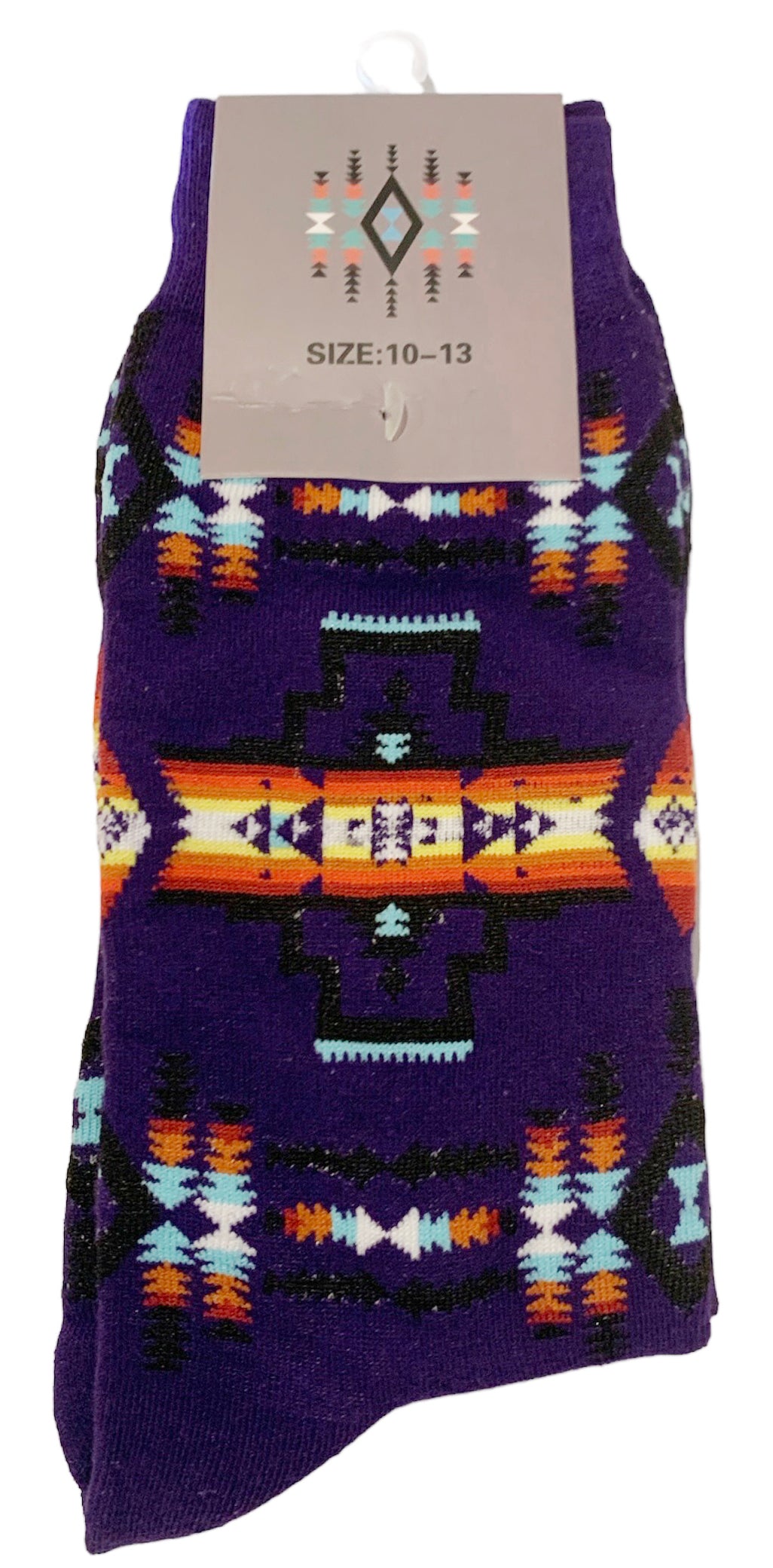 Native American Style Design New Diamond Adult Unisex Socks (9-13)