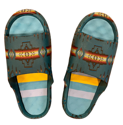 Native American Style Design Slide sandals/slippers For Men and Women