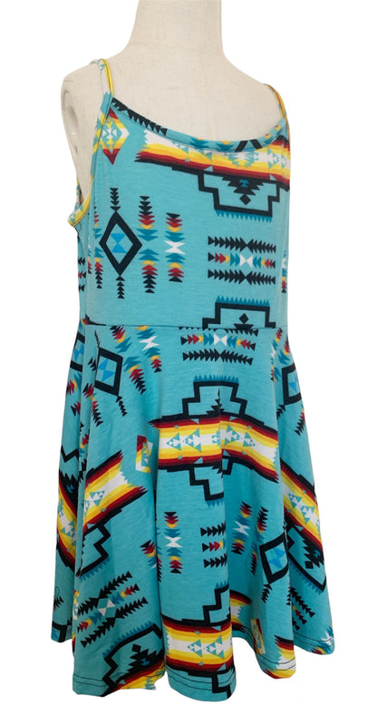 Native American Style Design Kids Summer Dress