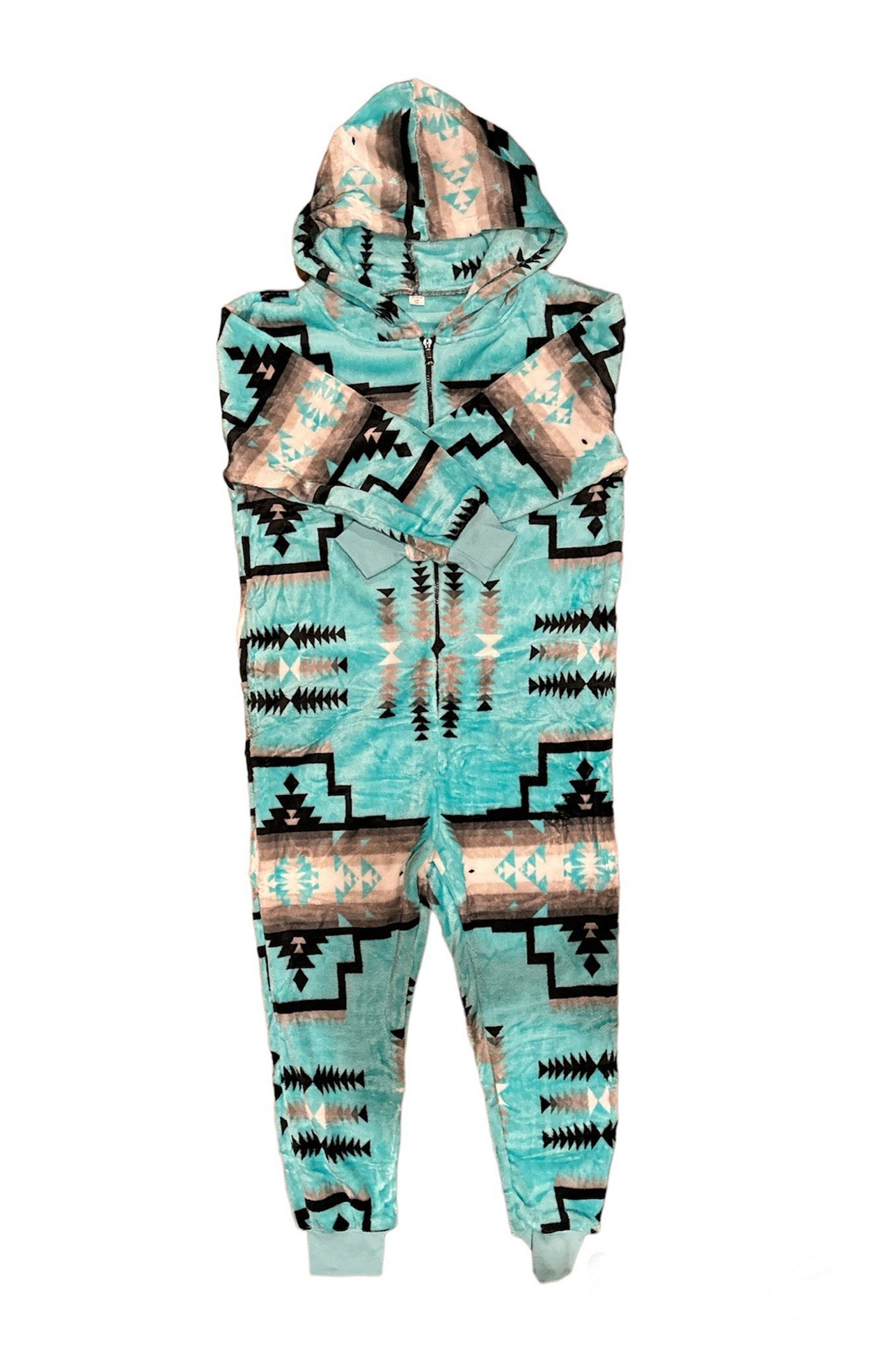 Native American Style Design Super Soft Adult One-piece Pajamas