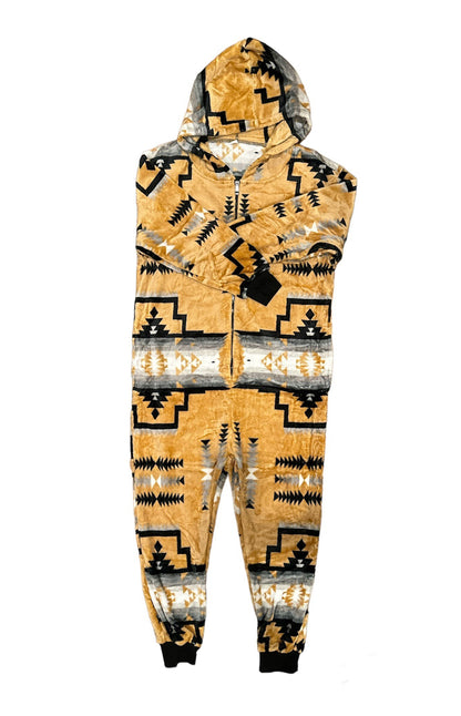 Native American Style Design Super Soft Adult One-piece Pajamas