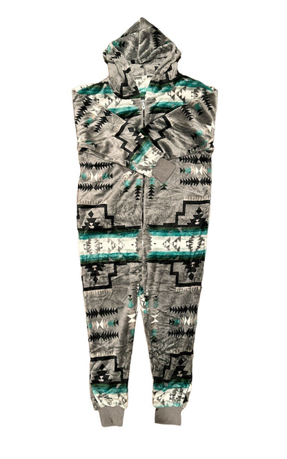 Native American Style Design Super Soft Adult One-piece Pajamas