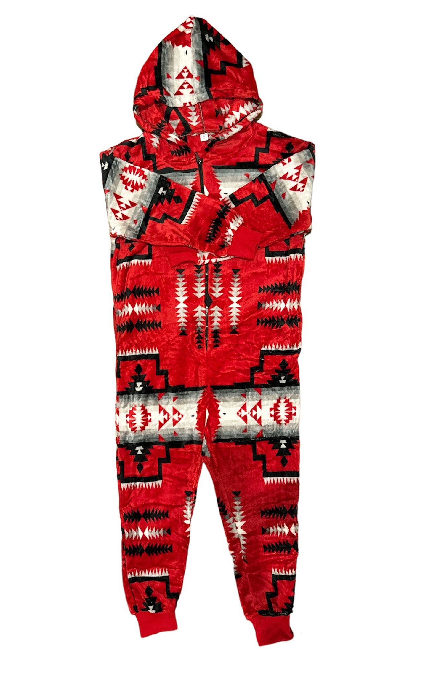 Native American Style Design Super Soft Adult One-piece Pajamas