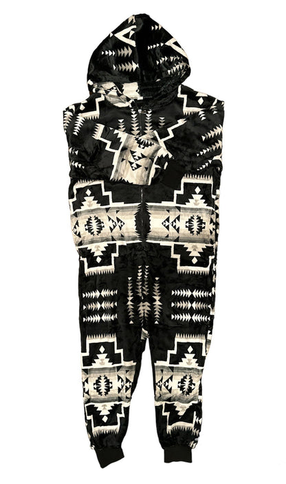 Native American Style Design Super Soft Adult One-piece Pajamas