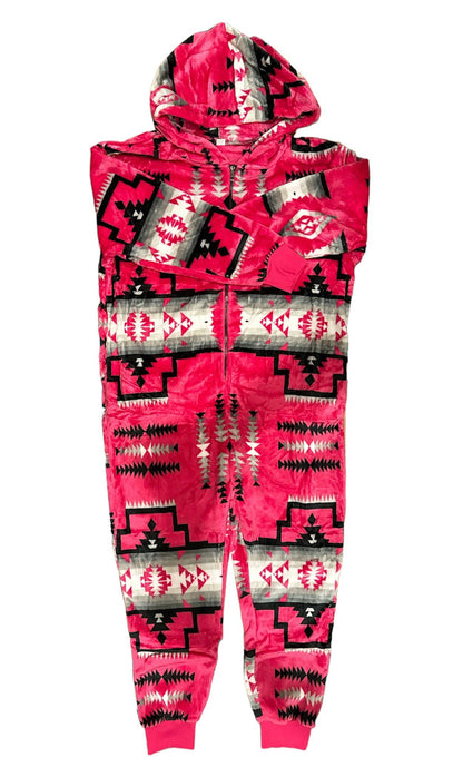 Native American Style Design Super Soft Adult One-piece Pajamas