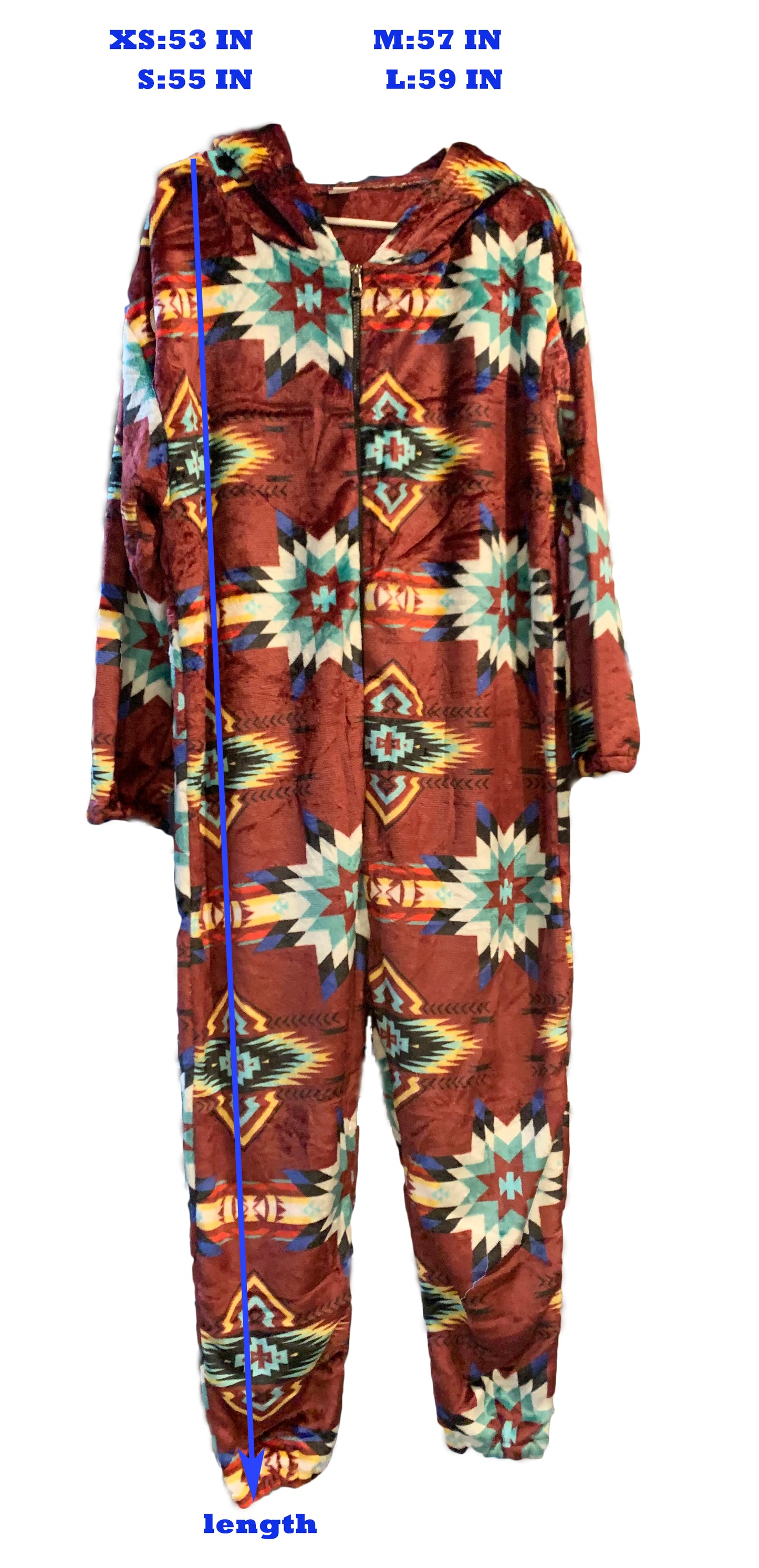 Native American Style Design Super Soft Adult One-piece Pajamas