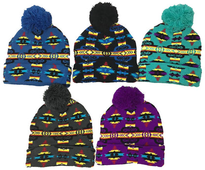 Kids Native American Style Design Kids Knit Hats