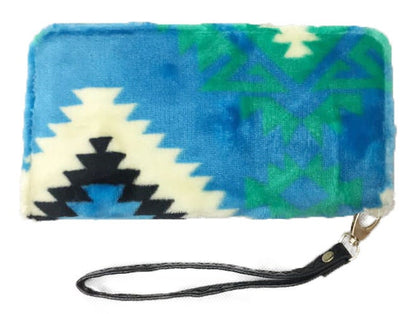 native american style design single zipper wallet