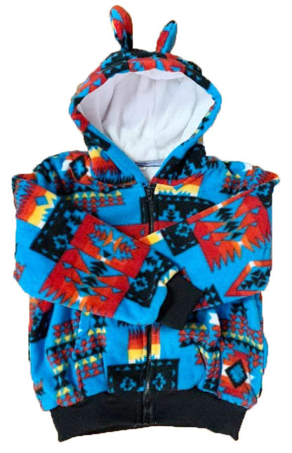 southwest style fleece kids jacket