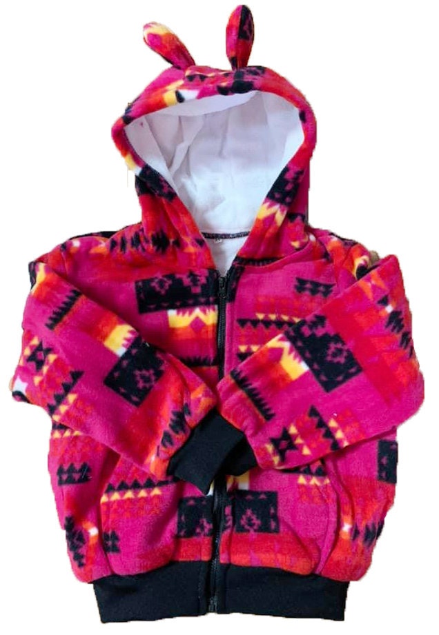 southwest style fleece kids jacket