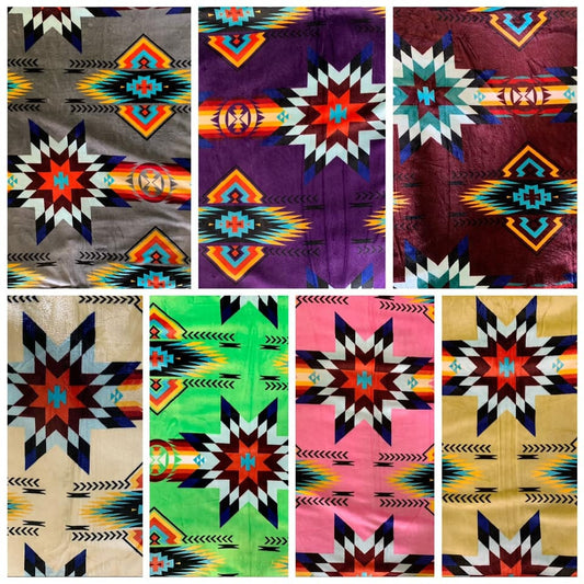 southwest native Style Design Queen size super soft reversible blanket