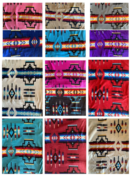 Southwest Native American Style NEW DESIGN Fleece Blanket