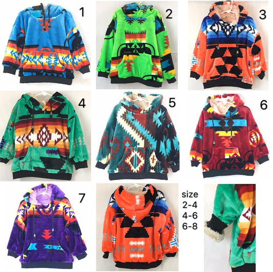 Southwest Native American Style Design Kids Hoodies