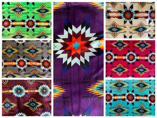 Southwest Native Style Design King Size Super Soft Plush Reversible  Blanket