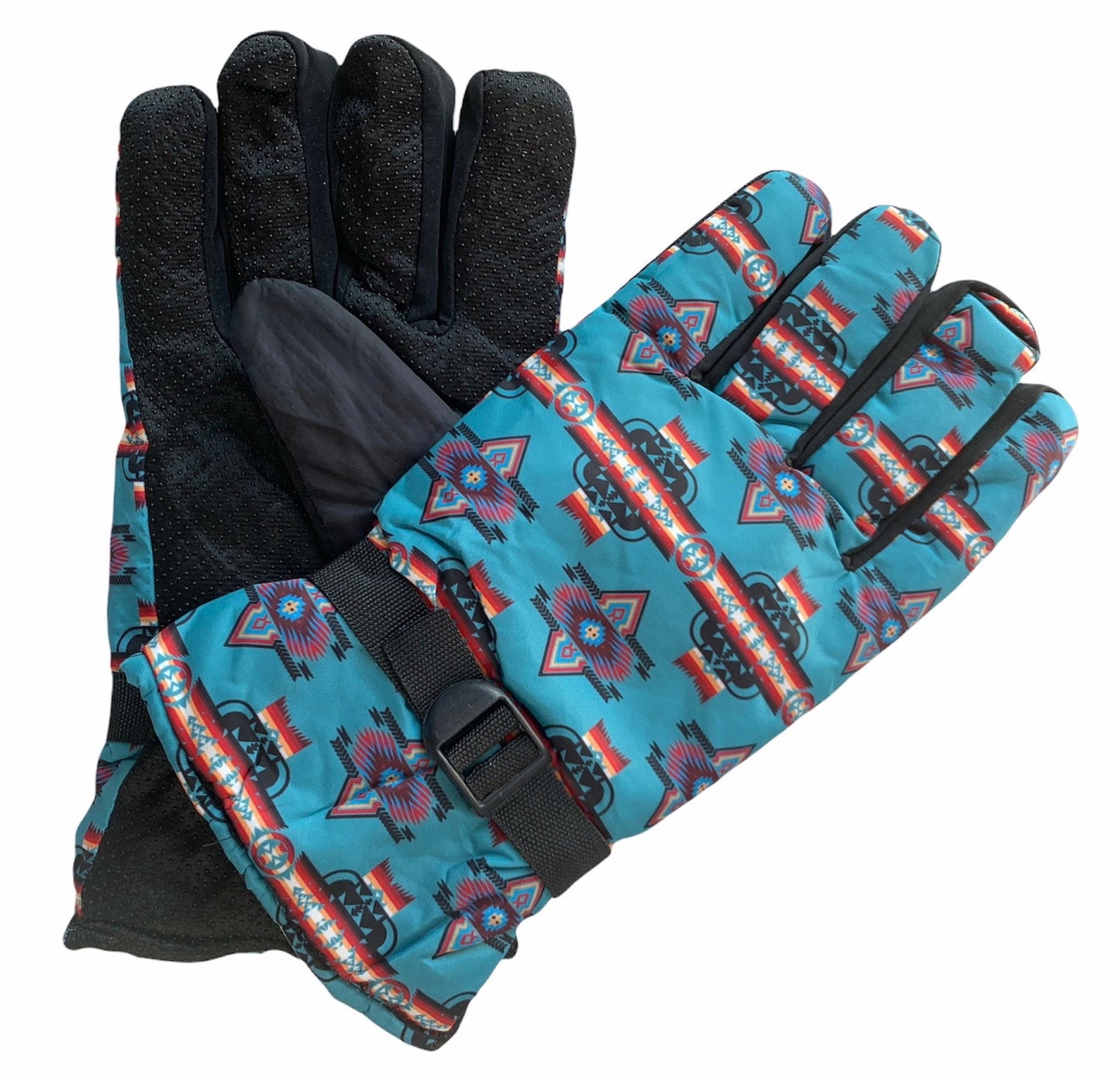 Native American Style Design Winter Outdoor Thick Waterproof Gloves