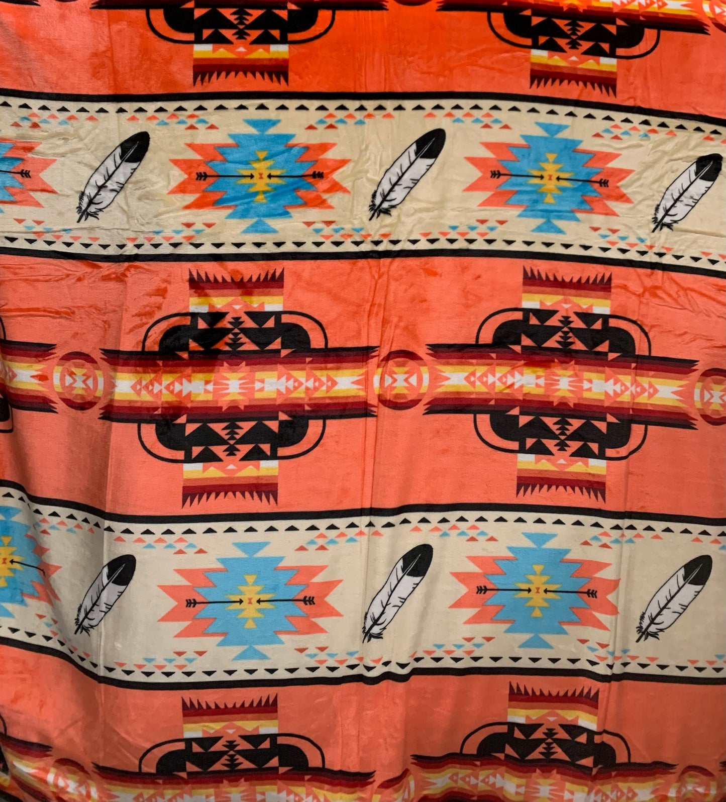 southwest native Style Design full size plush reversible blanket