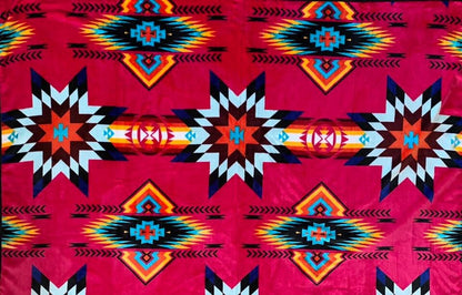 Southwest native Style design super soft plush reversible Full size blanket