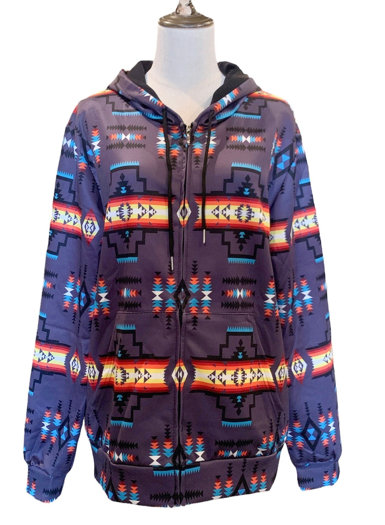 Native American Style Design Zipper Jacket