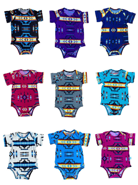 Cute Native American Style Baby Bodysuits T-shirt Uniquely Designed Southwest Onesies!