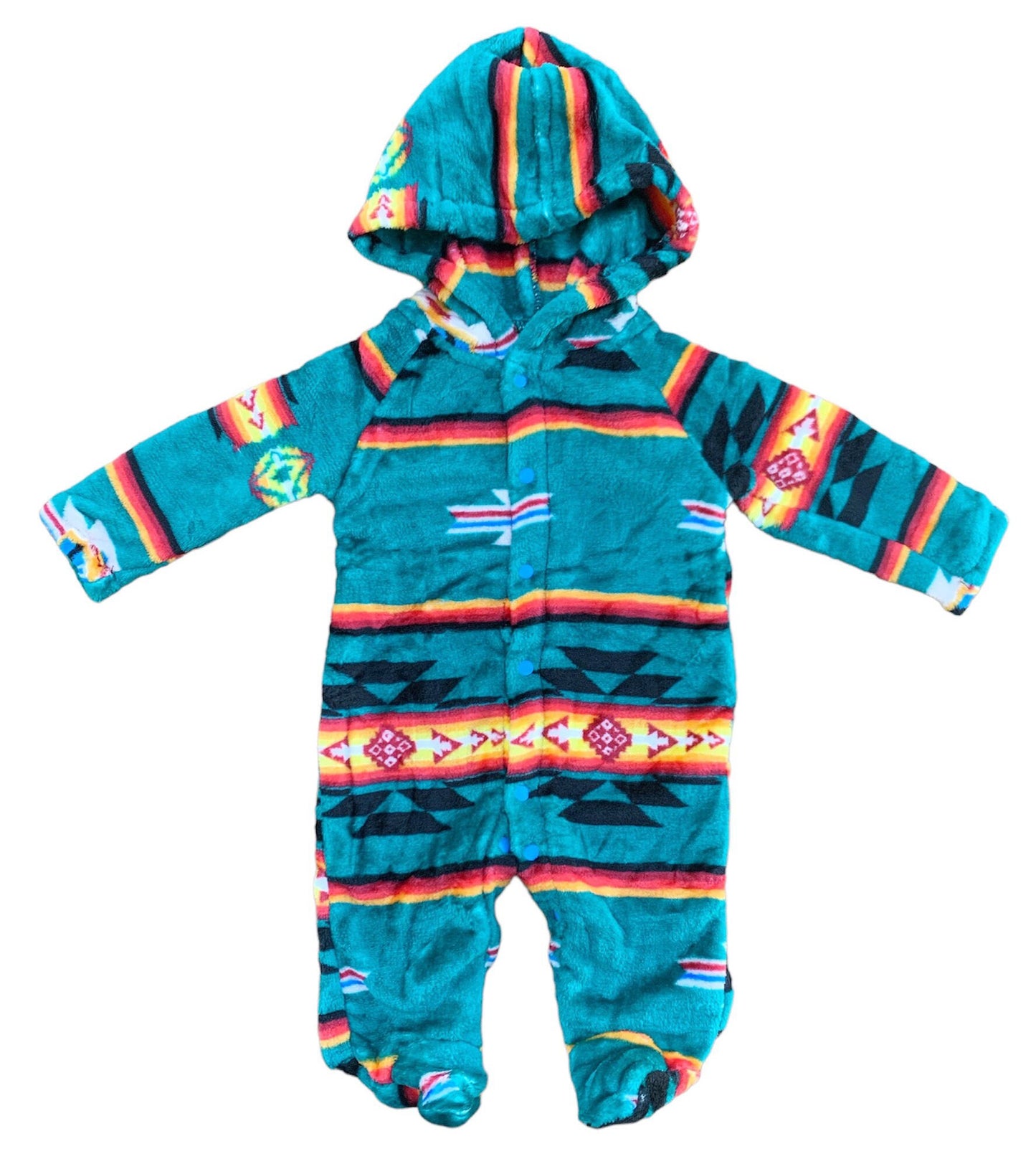 Native American Style Design Super Soft Baby One-piece Pajamas