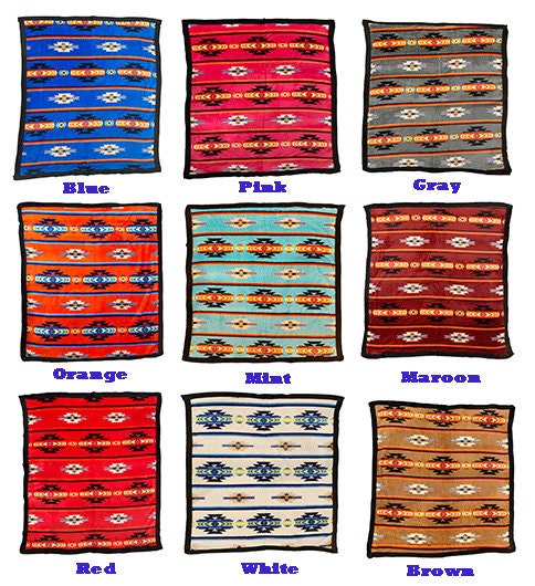 Native American Style Design Super Soft Infant- Receiving Blankets