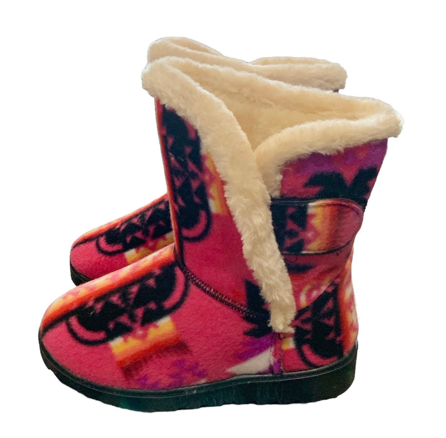 Native American Style Design Super Warm Youth Kids Boots