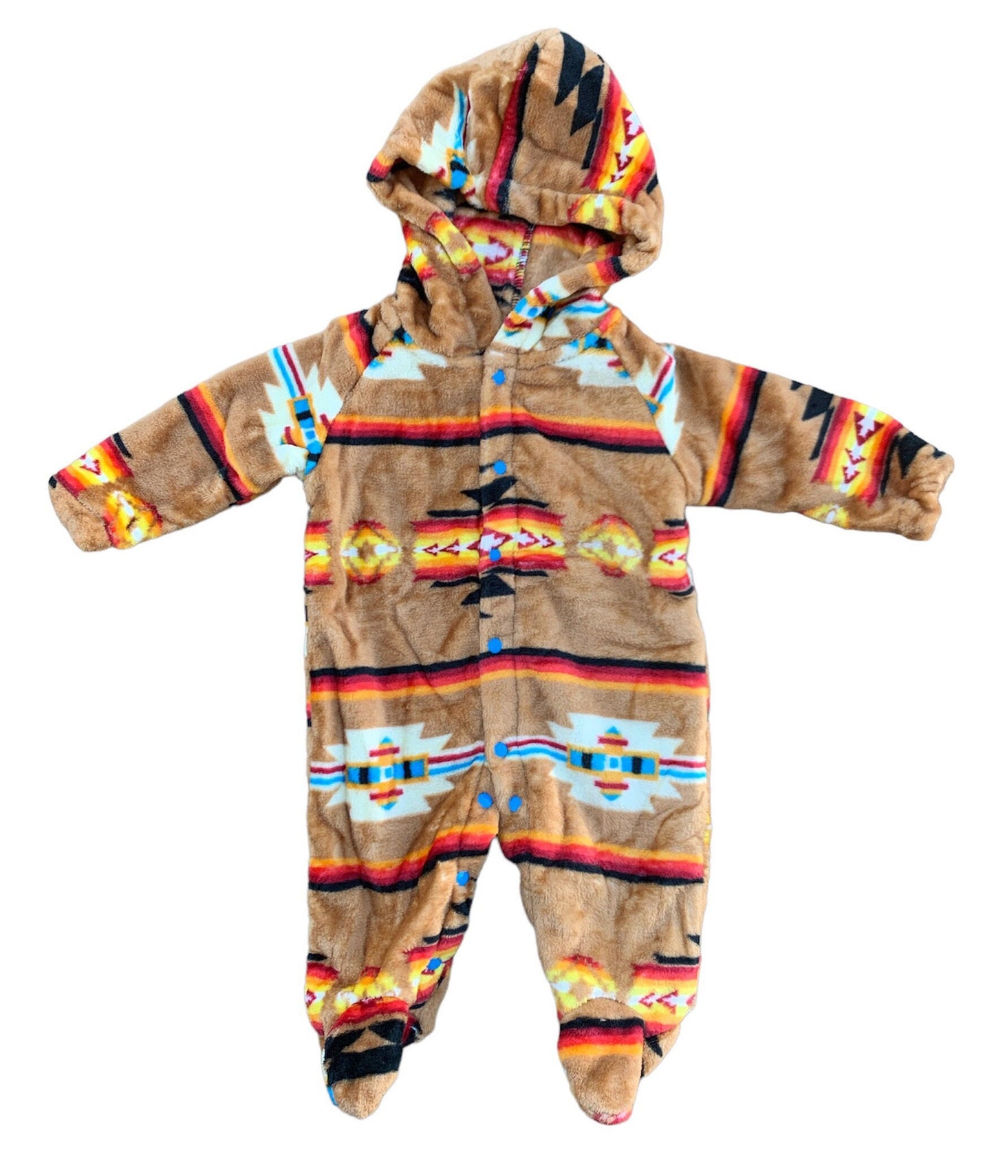 Native American Style Design Super Soft Baby One-piece Pajamas