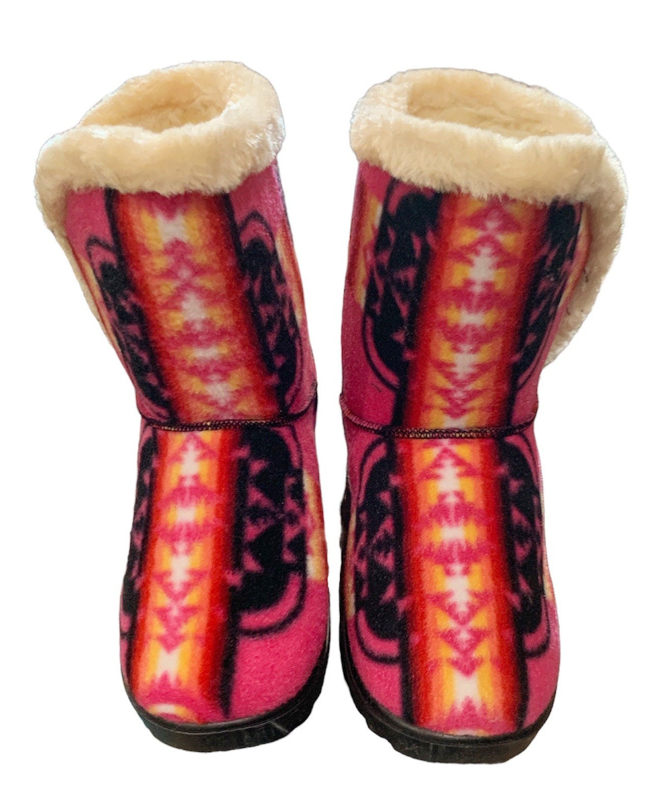 Native American Style Design Super Warm Youth Kids Boots