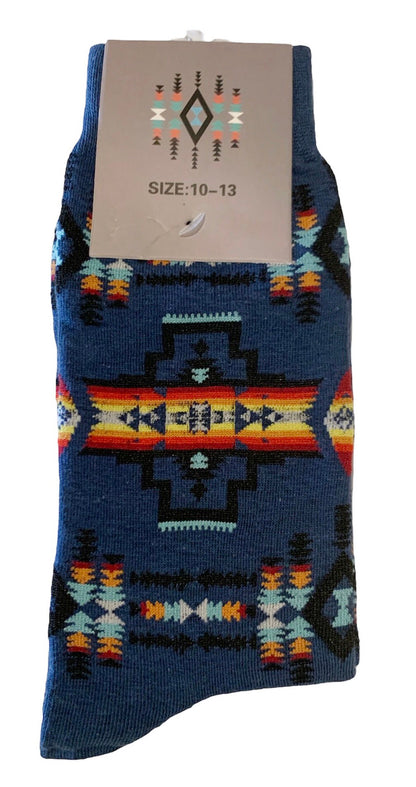 Native American Style Design New Diamond Adult Unisex Socks (9-13)