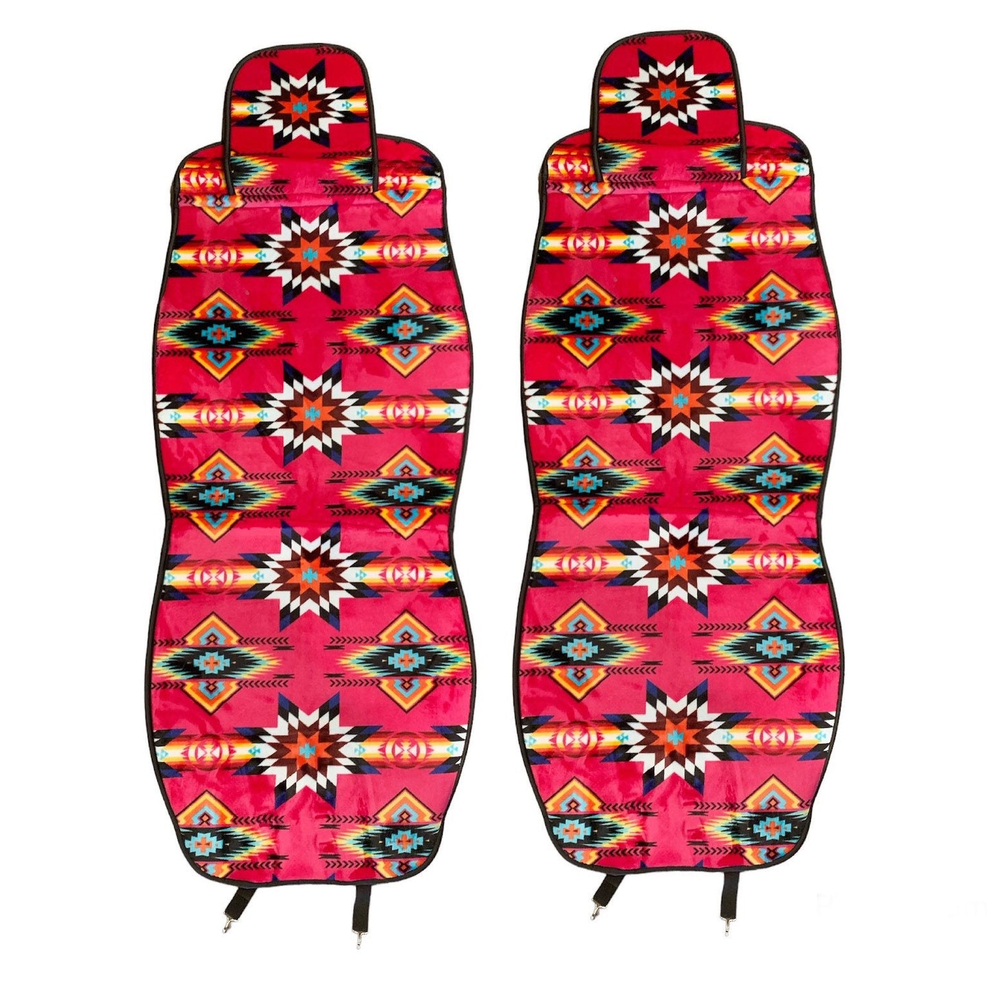 Native American Style Design Super Soft Warm Car Seat cover 2 Ps