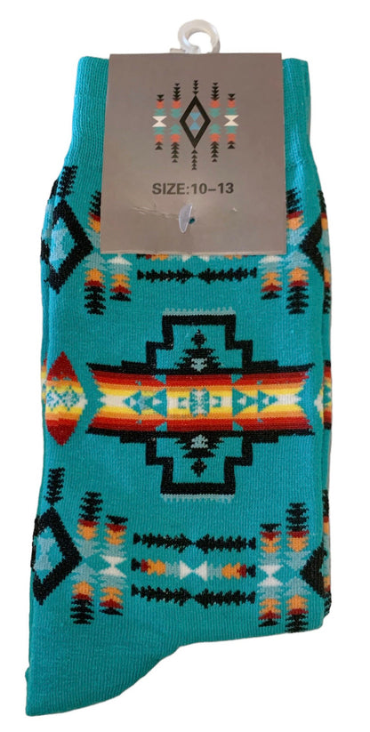 Native American Style Design New Diamond Adult Unisex Socks (9-13)