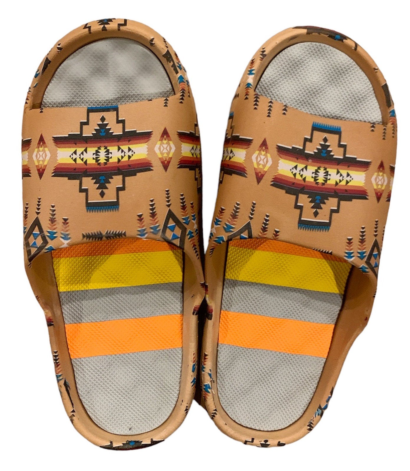 Native American Style Design Slide sandals/slippers For Men and Women