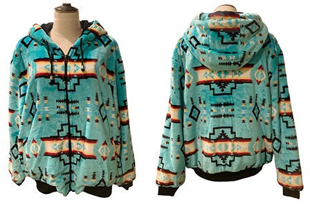 Native American Style Design Super Soft Adult Jackets With Sherpa lining